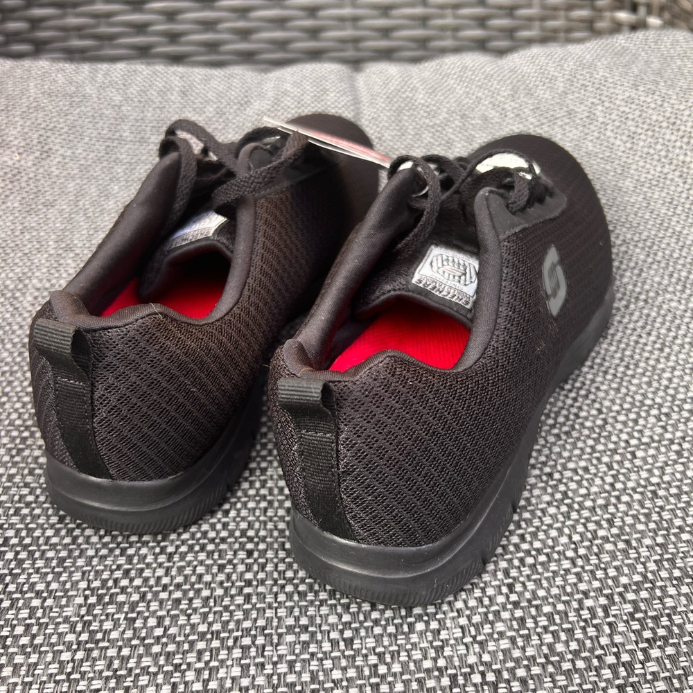 Work Relaxed Sketchers Ghenter SR 772 Black Non Slip Sneaker Womens 9 W Wide 39 - Picture 10 of 14